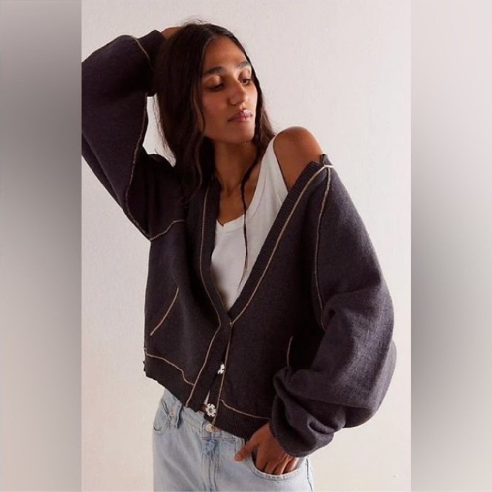 FREE PEOPLE WE THE FREE MIDNIGHT CARDI